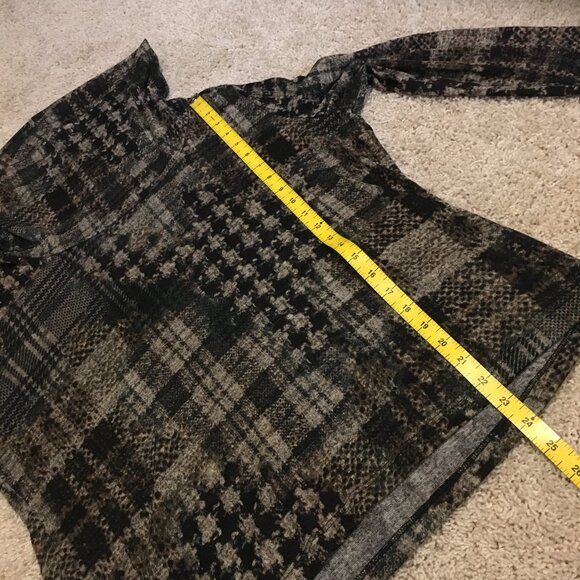 Haggar Clothing Stretchy Patchwork Cowl Turtleneck Top - XL - Picture 14 of 16